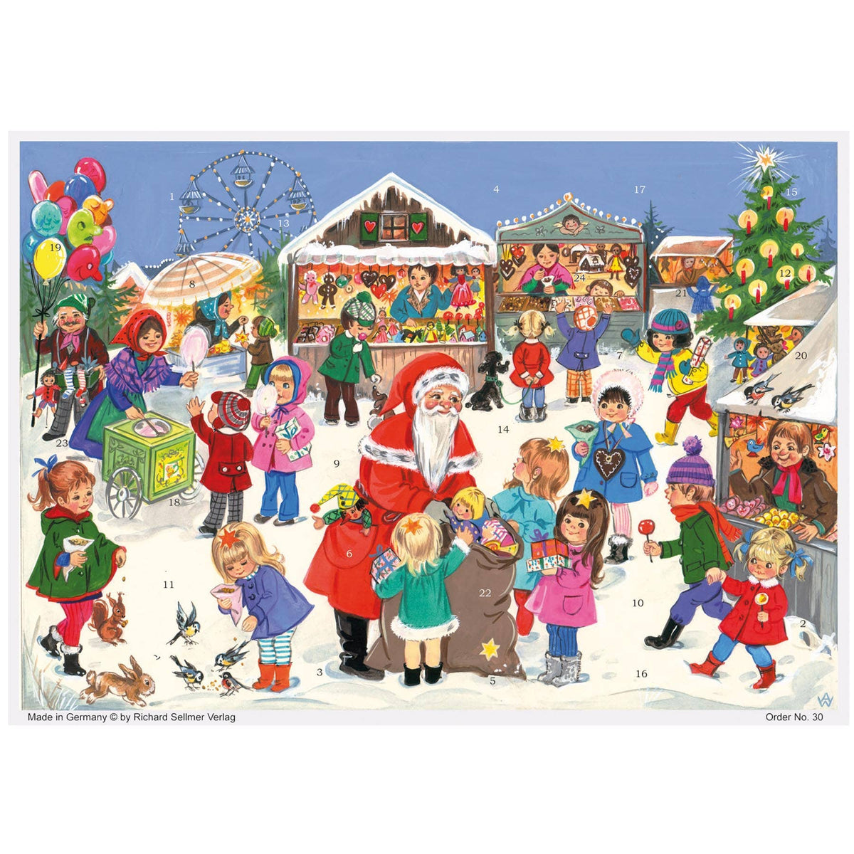 Adventskalender Weihnachtsjahrmarkt von Sellmer A4
