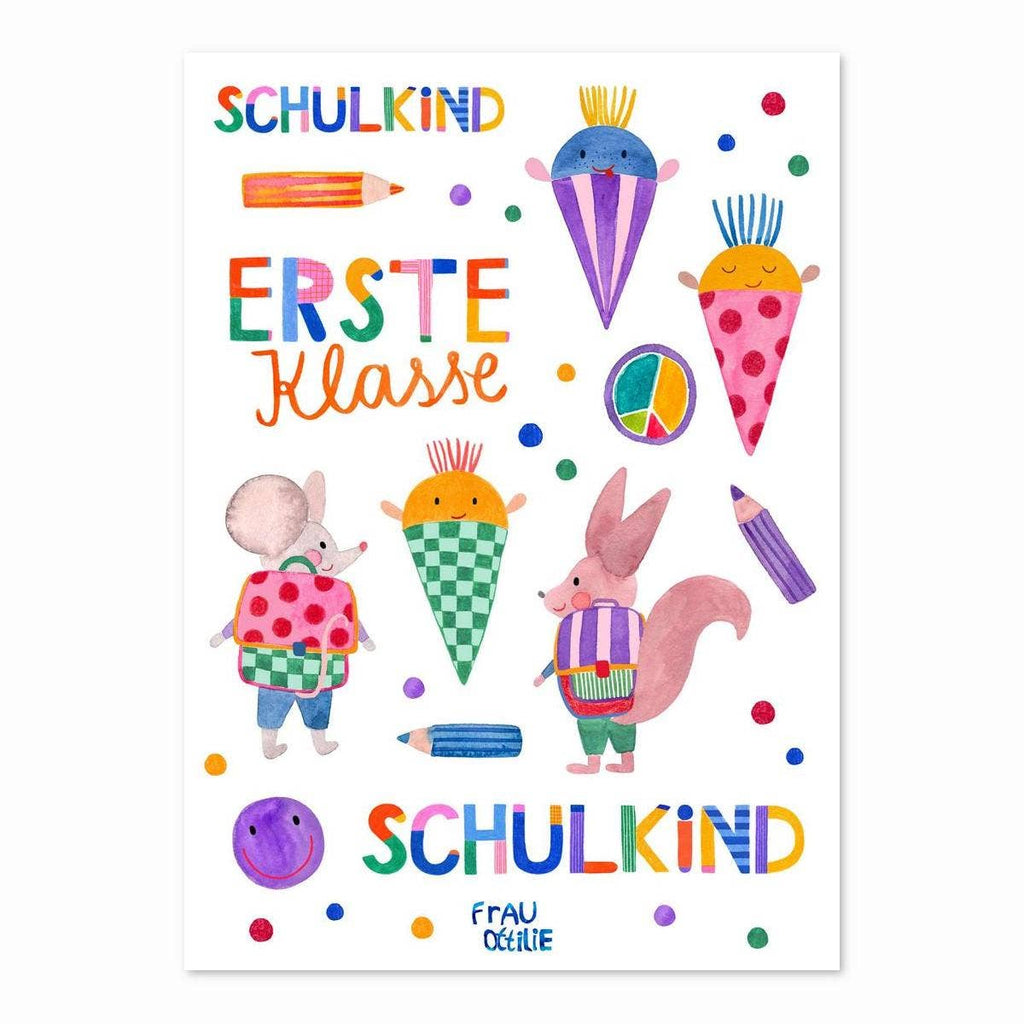 Kindertattoos Schulkind von Frau Ottilie