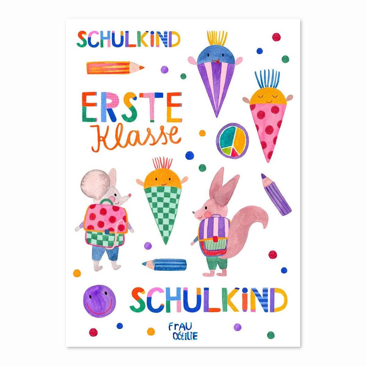 Kindertattoos Schulkind von Frau Ottilie