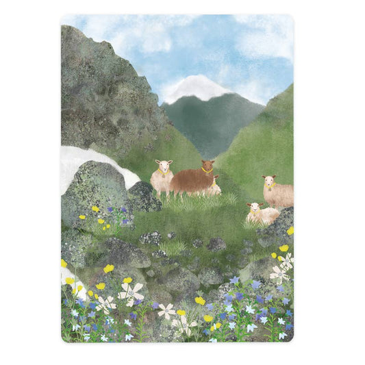Karte „Schafe in den Bergen“