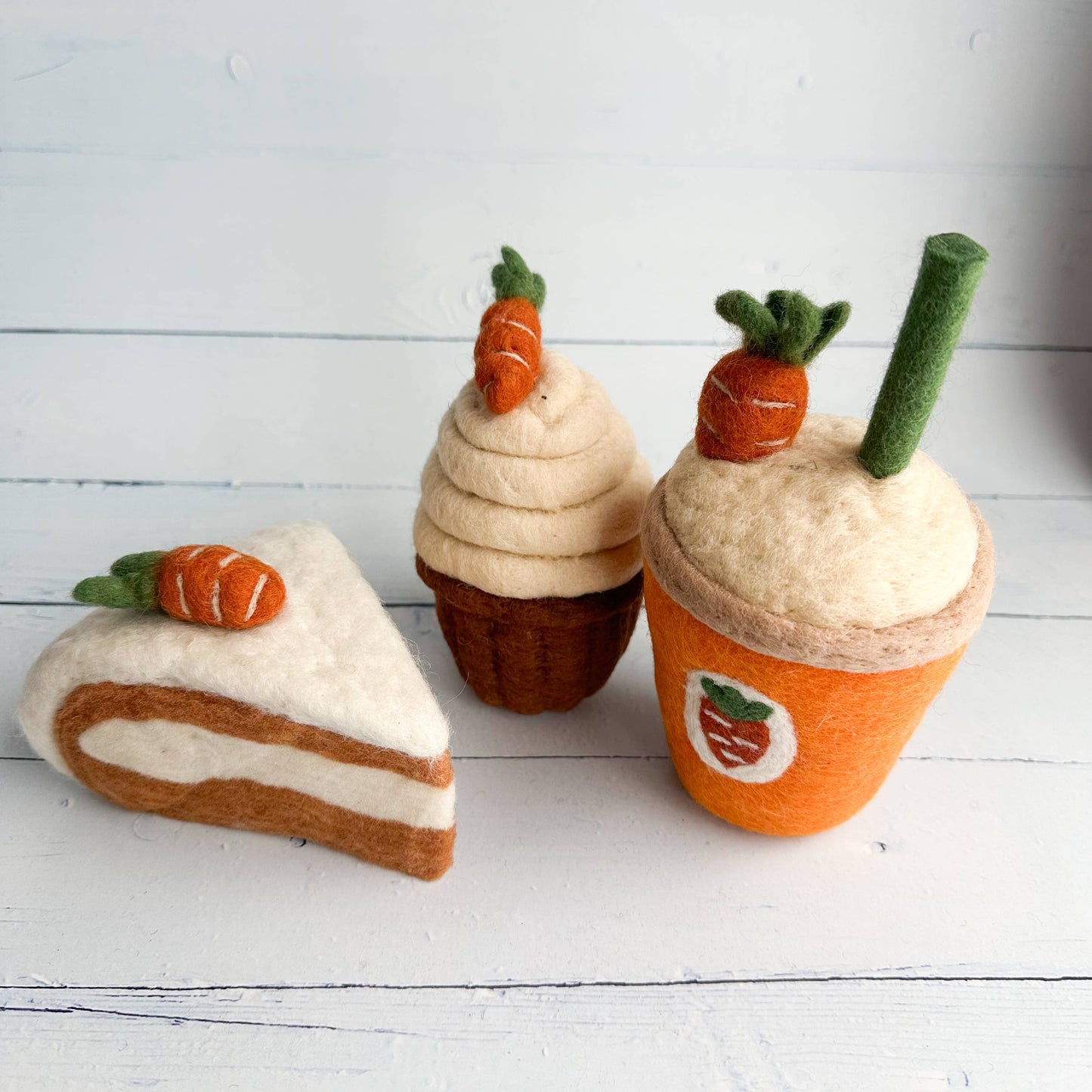 Filz - Oster-Karottenkuchen - Cupcake