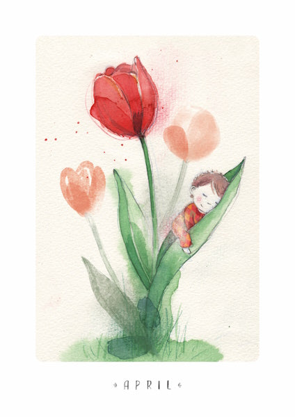 Monatskarten Blumen - Set von Stefanie Messing