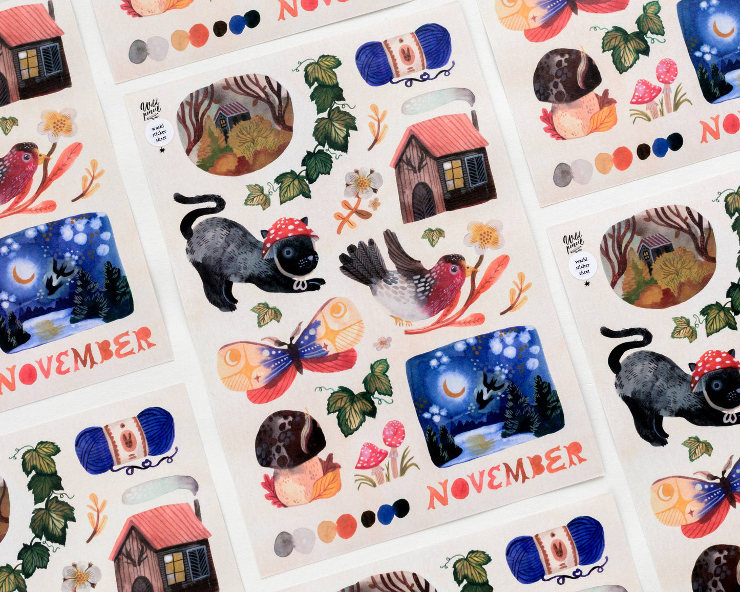 Stickerbogen - November