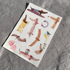 Spülmaschinenfeste Sticker Dackel von Hannahs Firlefanz A6