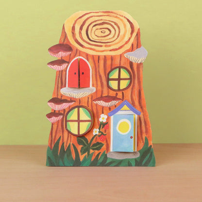 Kleine Blockhütte - Karte mit Umschlag