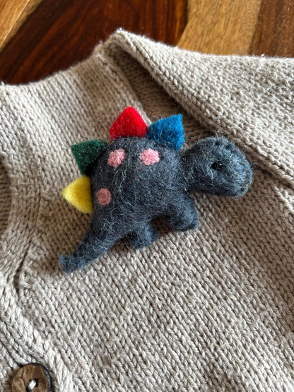 Filzanstecker - Dinosaurier Stegosaurus