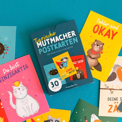 Tierische Mutmacher-Postkarten | 30 Karten