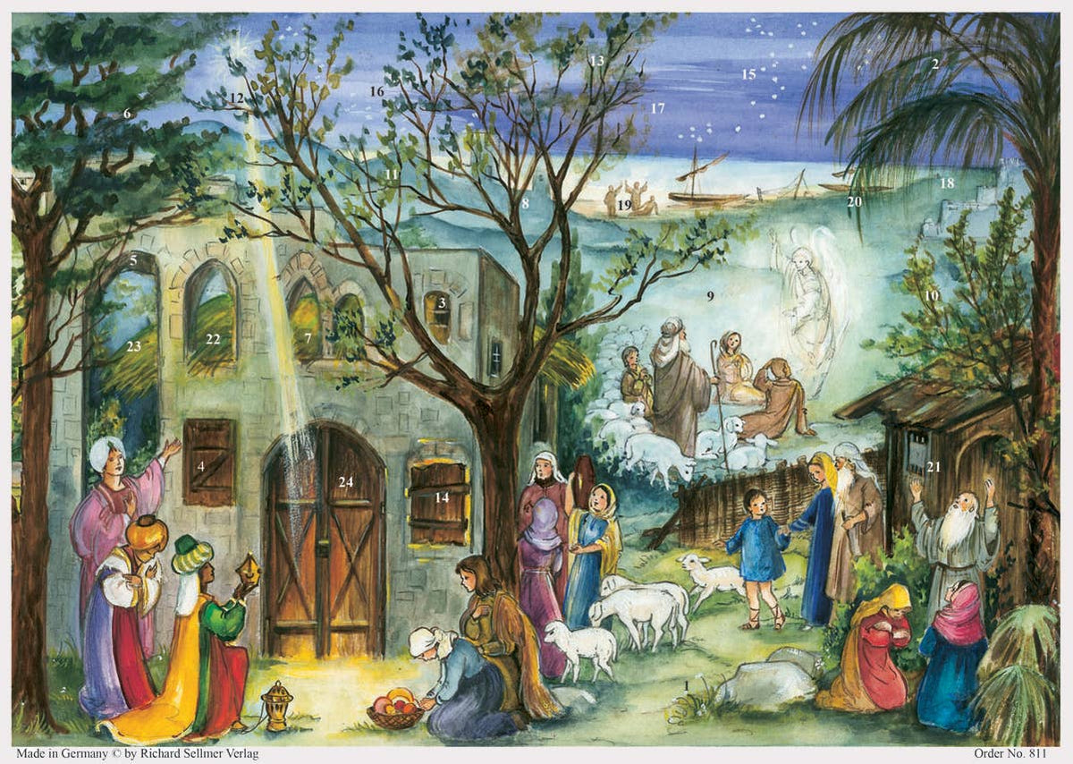 Adventskalender Stall von Bethlehem von Sellmer A4