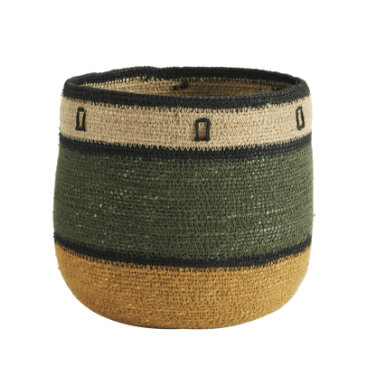 Korb - Kleine Grüne Quadrate - 12 cm