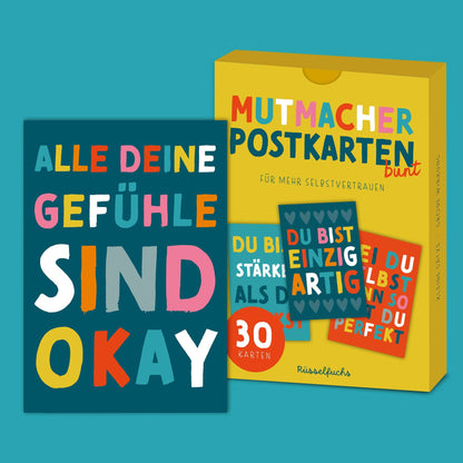 Mutmacher-Postkarten - bunt | 30 Karten