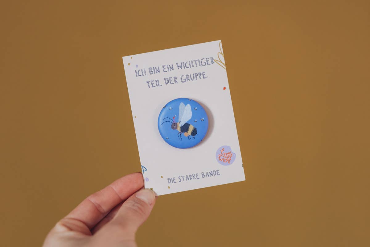 Button - Biene - wichtiger Teil der Gruppe