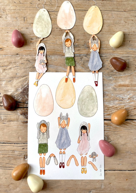 Vorbestellung - Bastelvorlage - Osterkinder