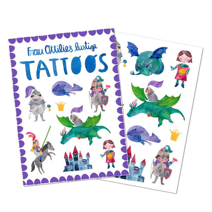 Kindertattoos - Ritter & Drachen