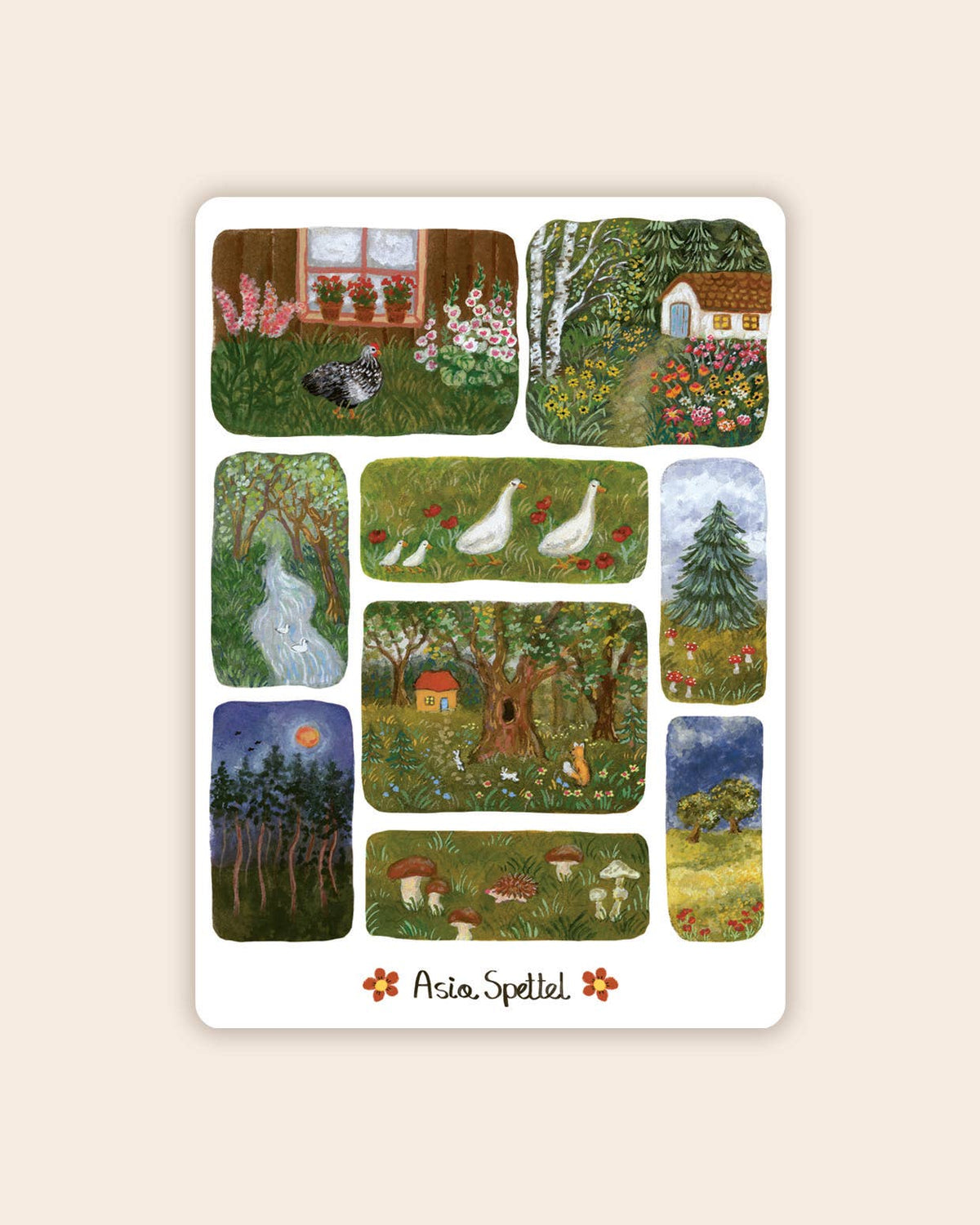 Stickerbogen - Sommerzeit