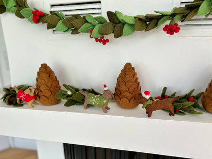 Filzdekoration - Weihnachtsdackel