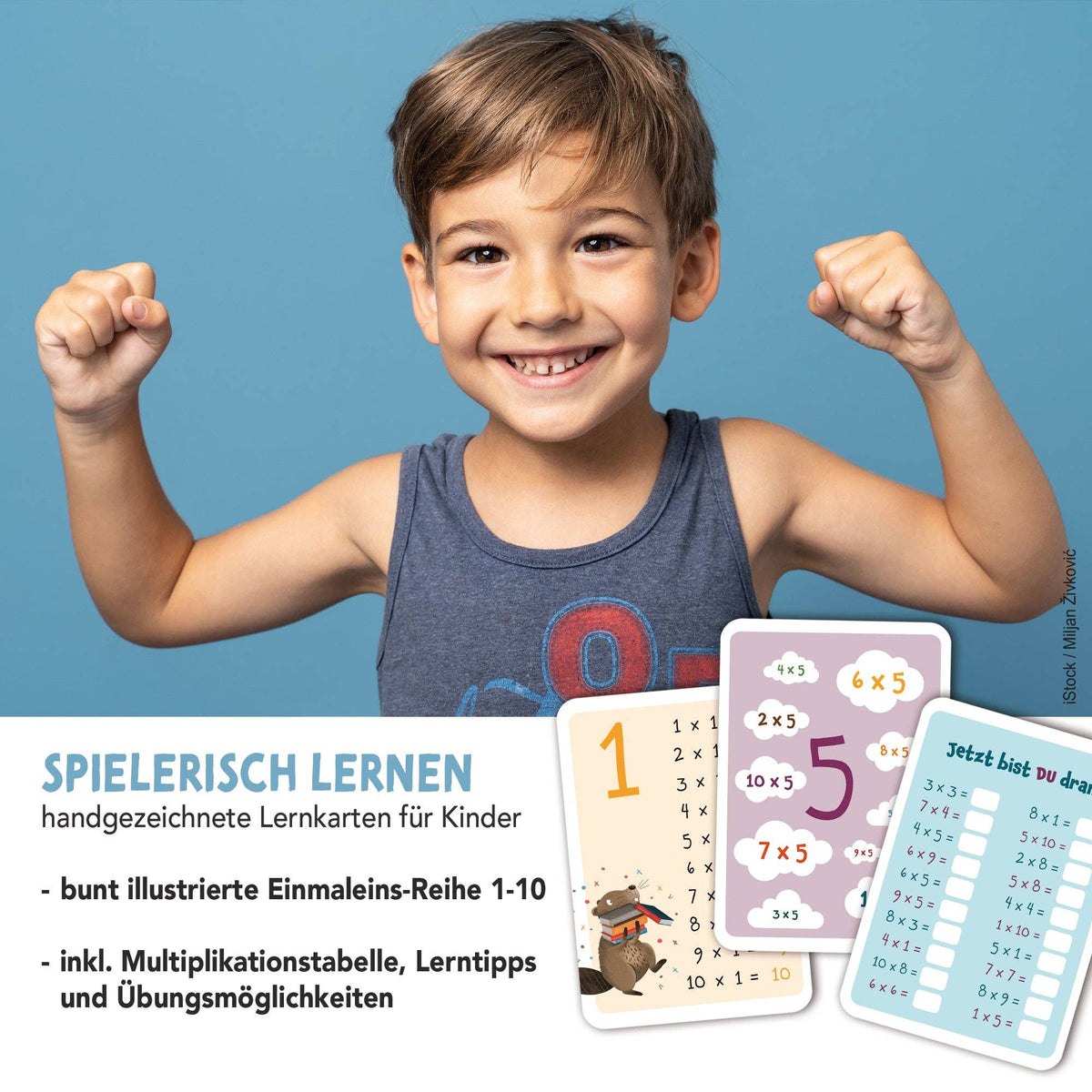 Lernkarten Das kleine Einmaleins für Kinder von Rüsselfuchs