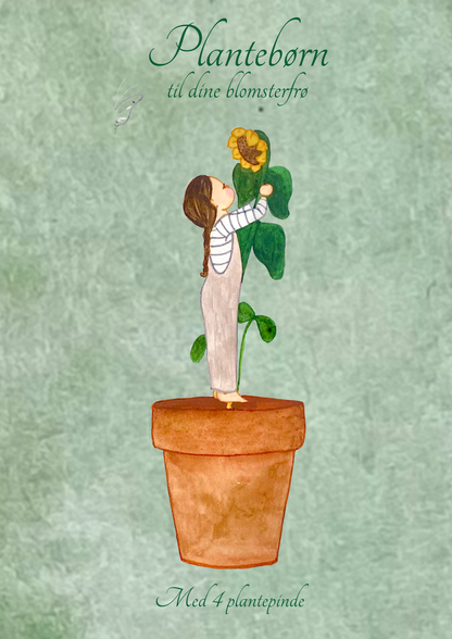 Bastelbogen - Kinder pflanzen Blumen