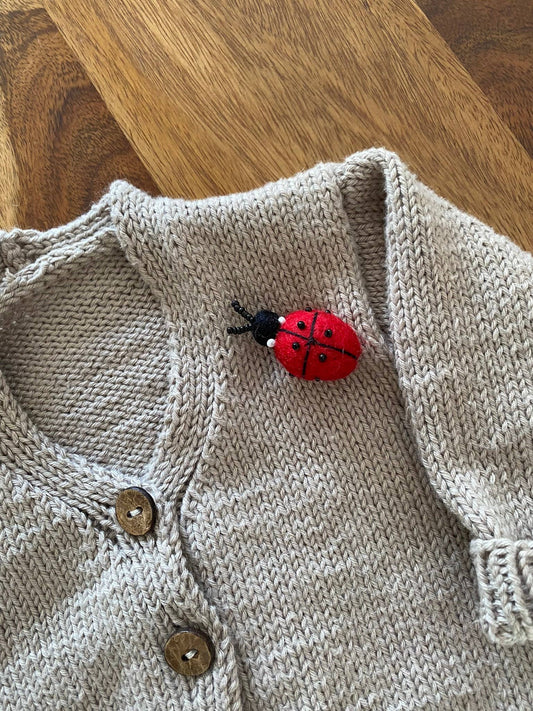 Filzanstecker - Marienkäfer