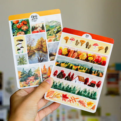 Stickerbogen - Herbstlandschaften
