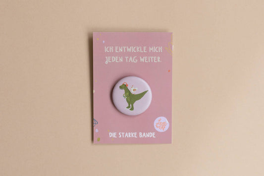 Button - T-Rex - Ich entwickle mich jeden Tag