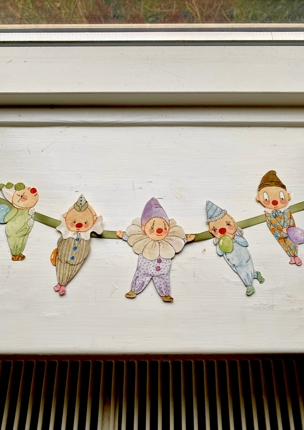 Bastelvorlage - Niedliche Clowns