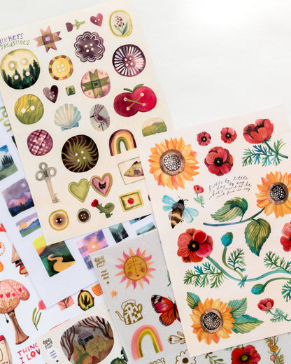 Vinyl‑Stickerbogen - Spätsommer