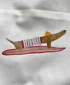 Bügelbild Surf-Dackel von Hannahs Firlefanz