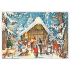 Adventskalender - Wir warten vor dem Stall