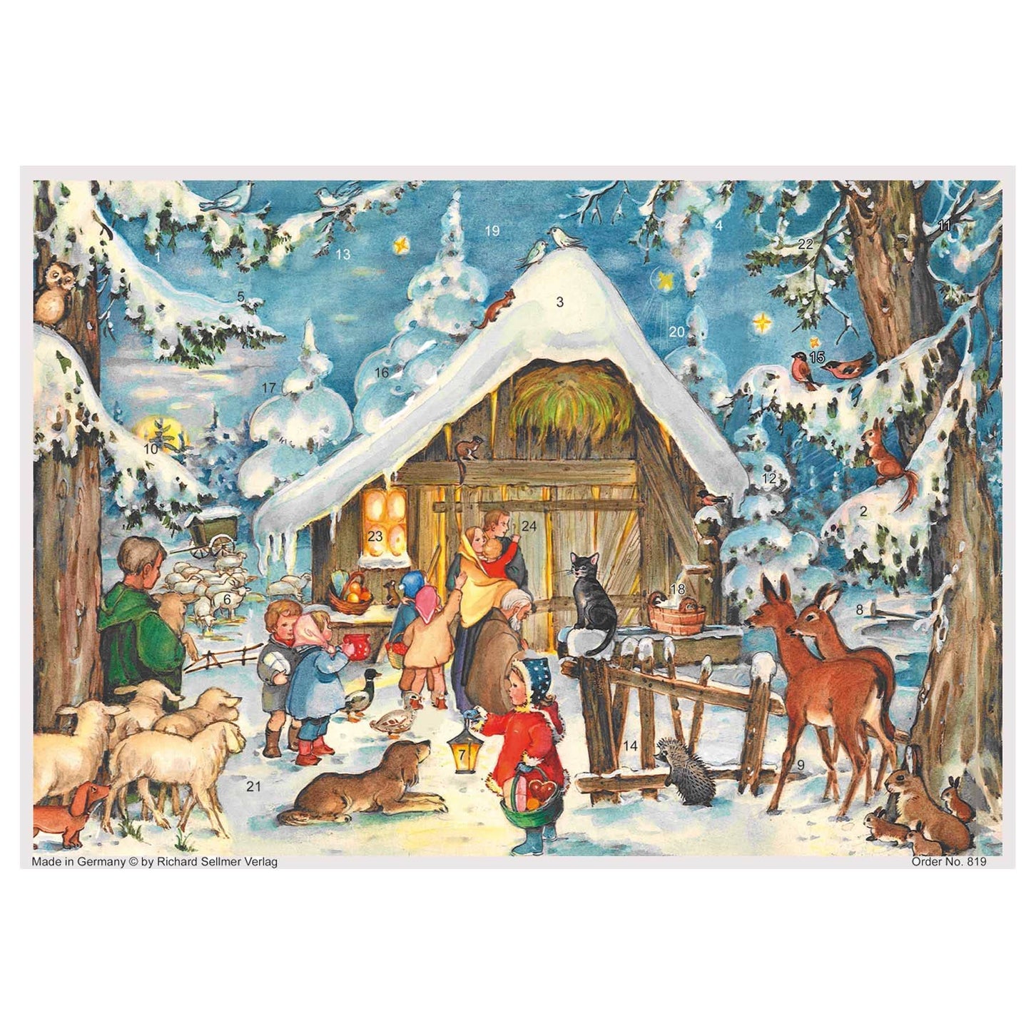Adventskalender - Wir warten vor dem Stall