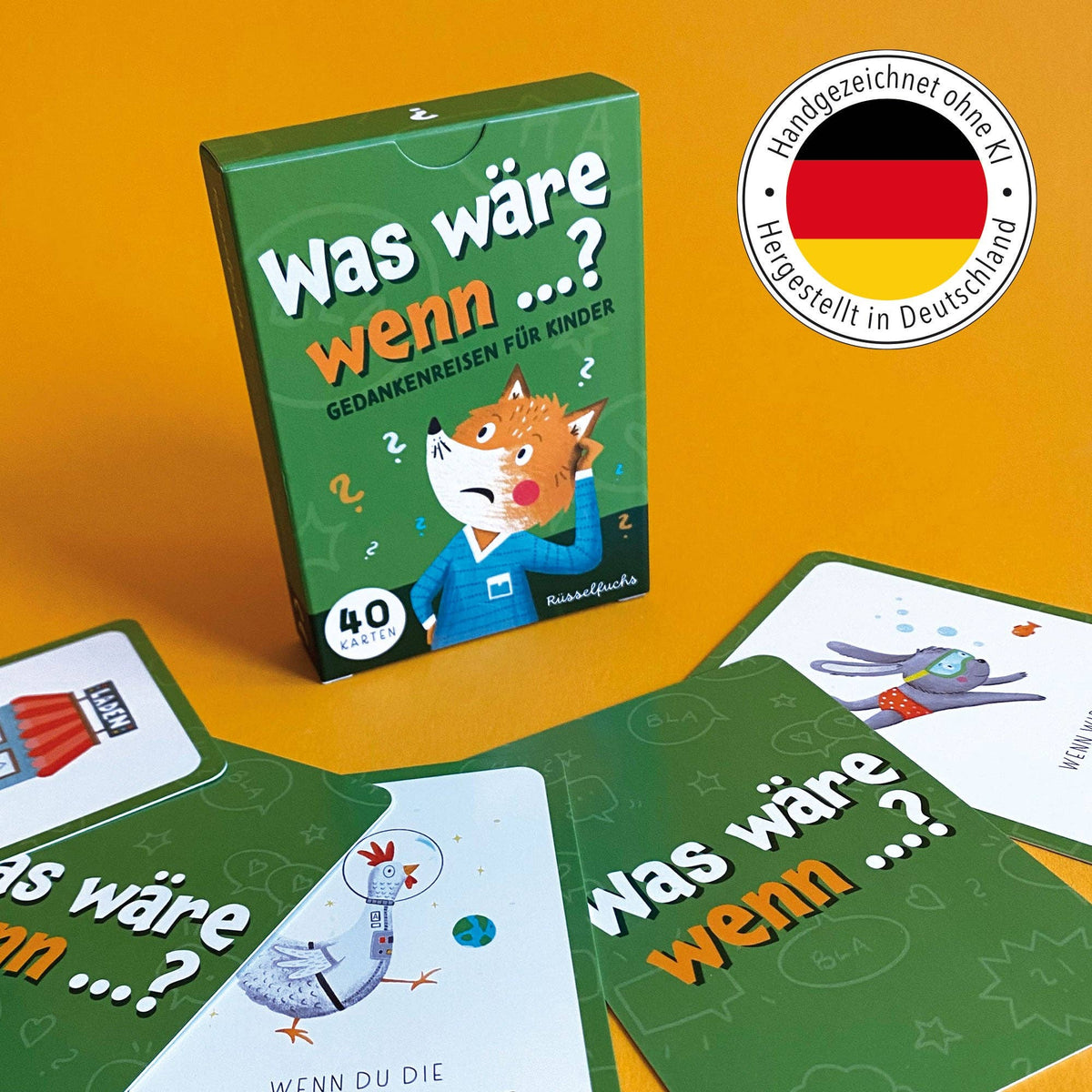 Kartenspiel Was wäre wenn für Kinder von Rüsselfuchs