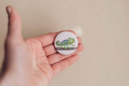Button - Chamäleon - Schritt für Schritt