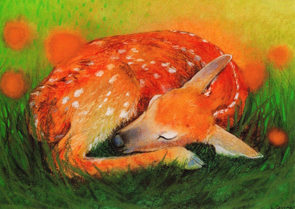 Postkarte Hirsch von Loes Botman A6