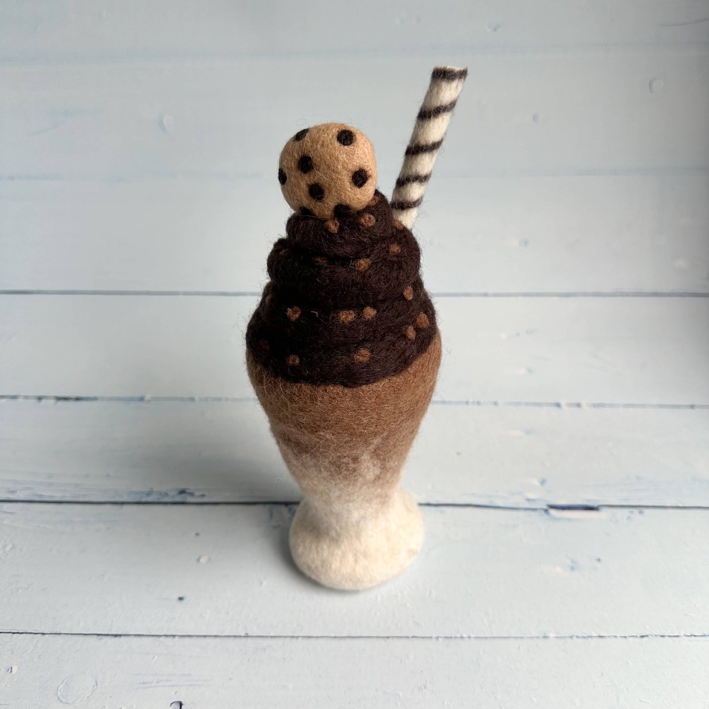 Filz - Milchshake mit Schokoladenkeksen