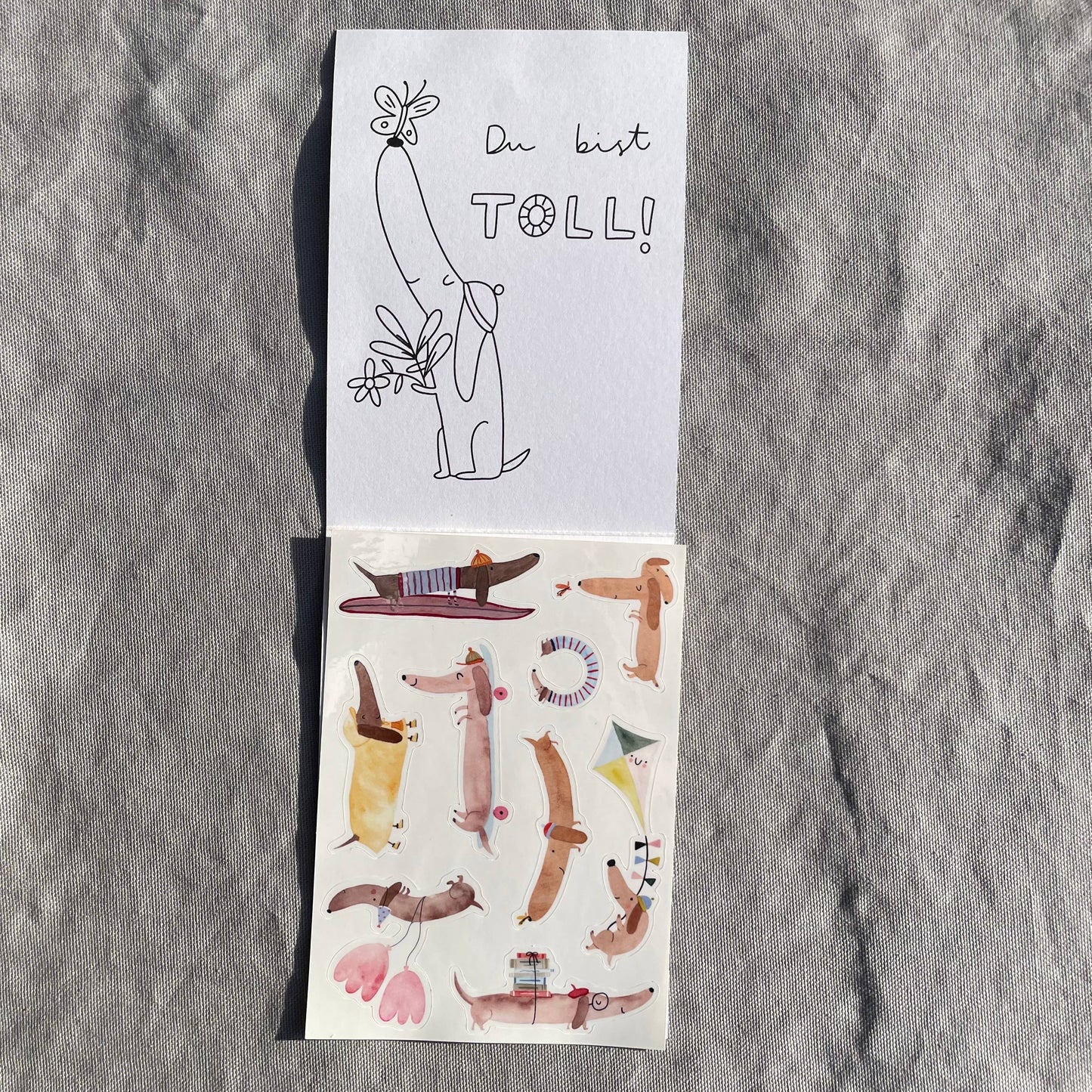 Stickerbogen - Dackel 