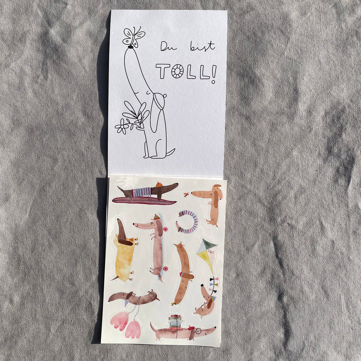 Stickerbogen - Dackel 