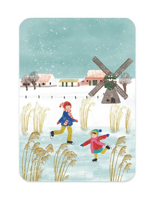 Kinder beim Schlittschuhlaufen