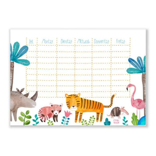Stundenplan - Wilde Tiere