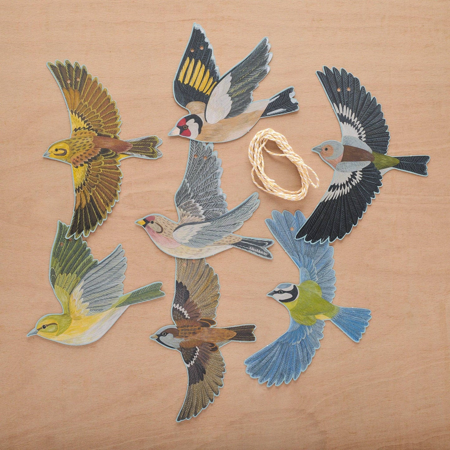 Frühlingsvogel-Girlande
