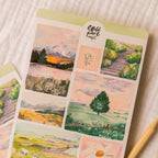 Stickerbogen Landschaften bei Sonnenaufgang von Wild Pencil Studio