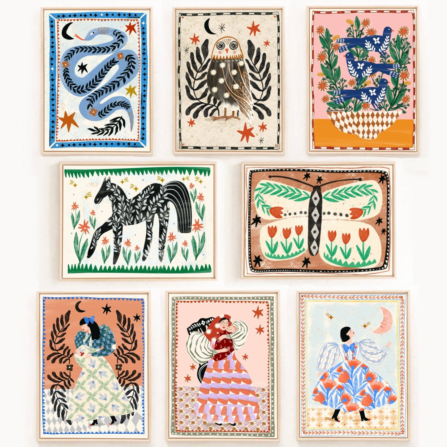 Print - Folk Pferd