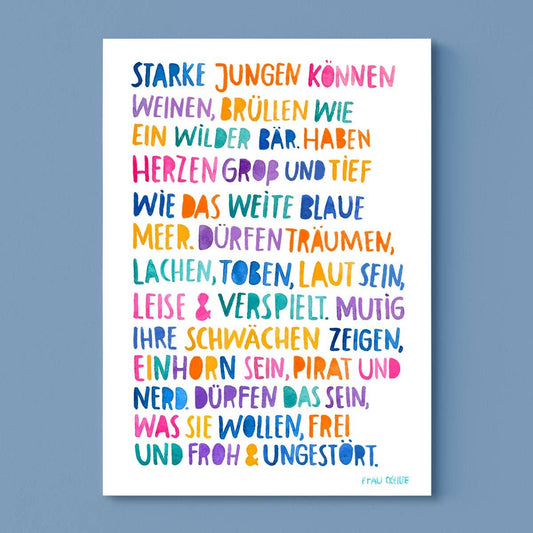 Print - Starke Jungen A4