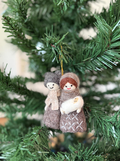 Filzdekoration - Maria und Josef