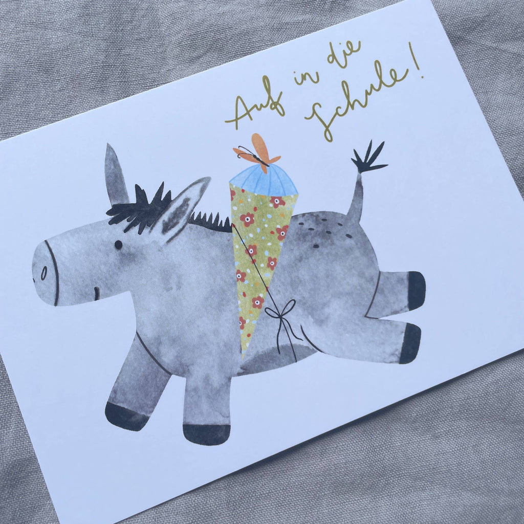 Einschulung - Esel