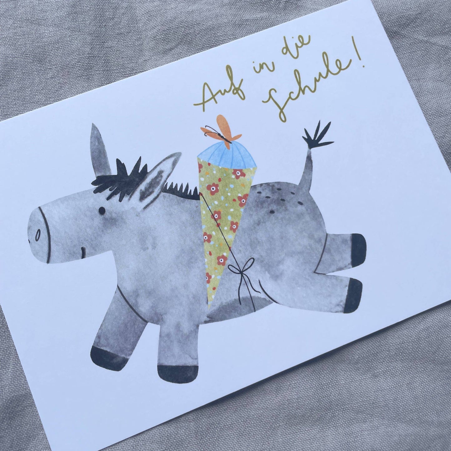 Einschulung - Esel