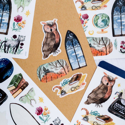 Stickerbogen - Dark Academia