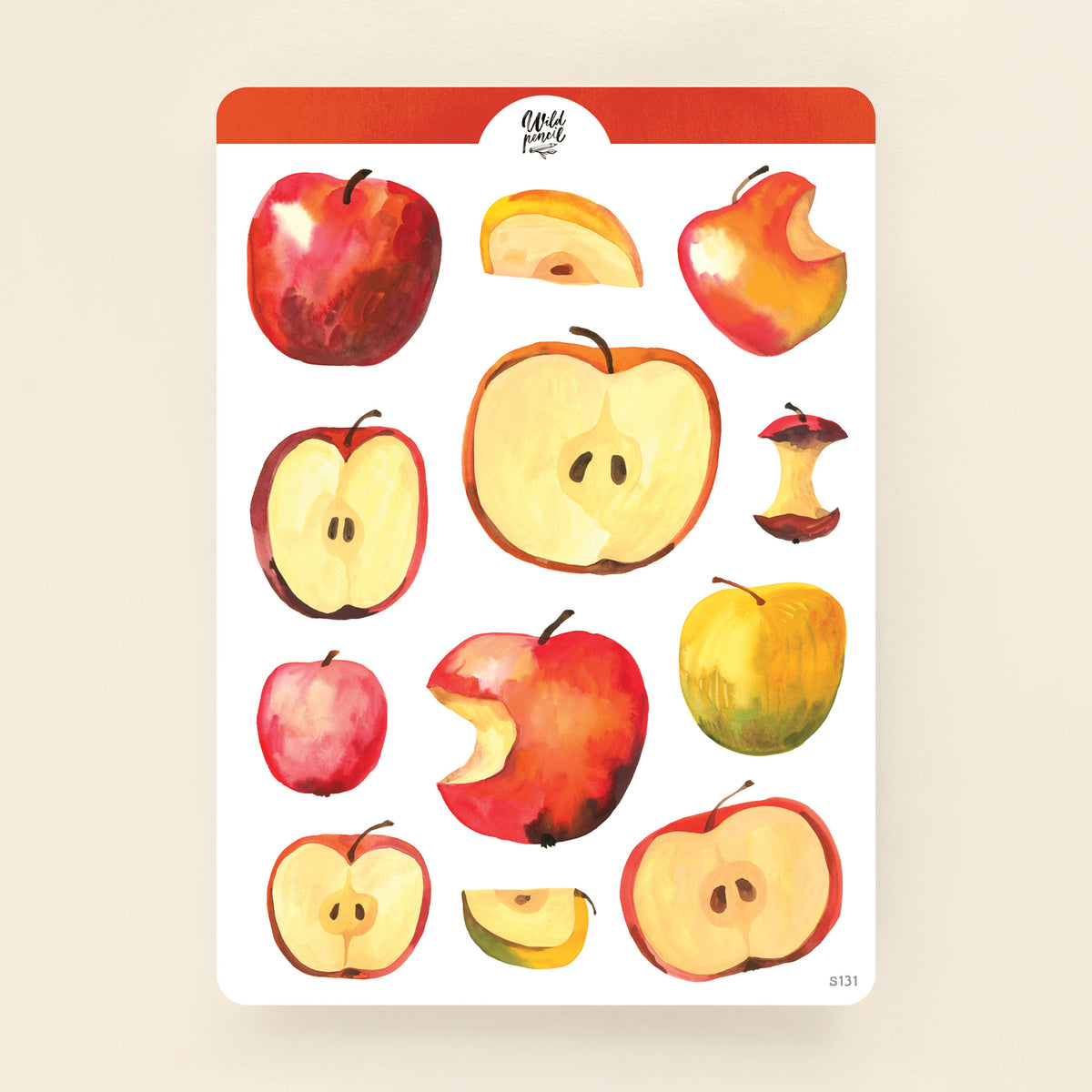 Stickerbogen - Äpfel