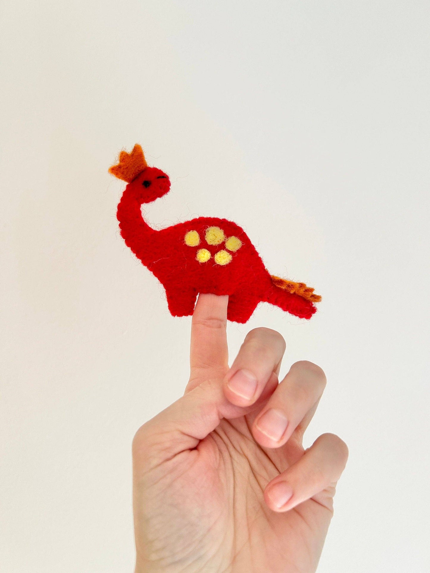 Filzfingerpuppe - Brontosaurus