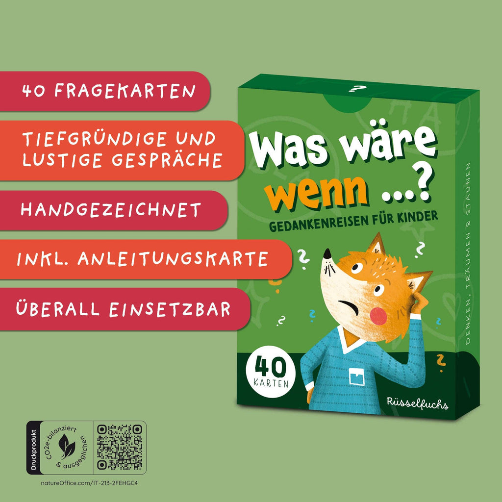 Kartenspiel Was wäre wenn für Kinder von Rüsselfuchs