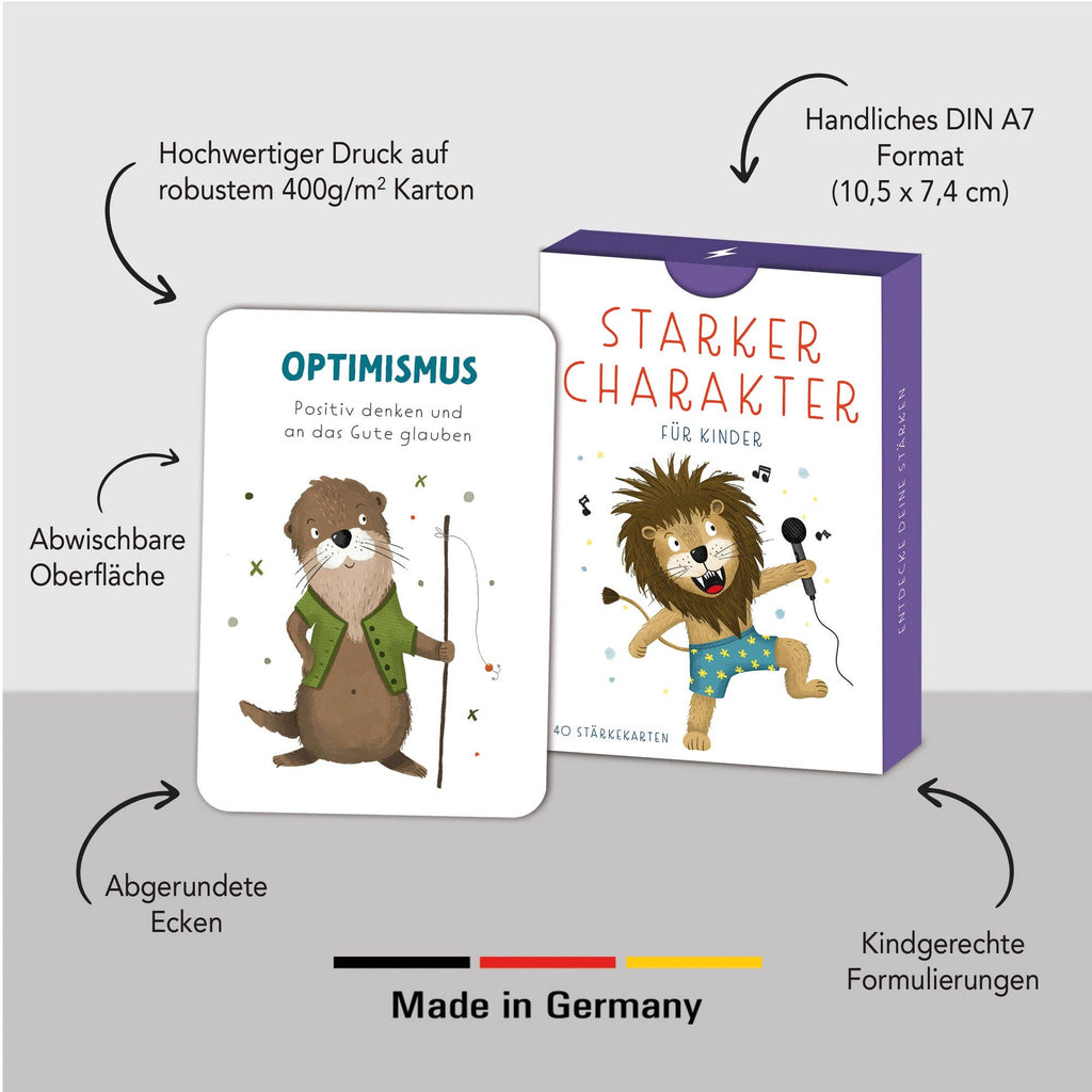 Stärkekarten Starker Charakter für Kinder von Rüsselfuchs