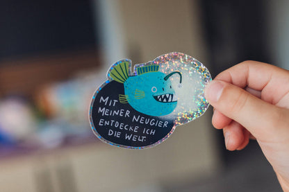 Glitzersticker - Anglerfisch - Meine Neugier